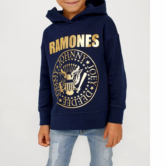 Ramones Seal Logo punk rock H&M Official Hoodie 4-6 6-8  8-10 Boys NWT - Picture 1 of 1